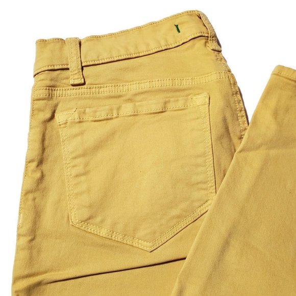 J Brand Women's Skinny Leg 811K120 Mid Rise Jeans in Pale Yellow, Size 25 - Picture 2 of 12